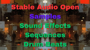 Stable Audio Open: Create 100s of Samples, Sequences, Drum Beats. Get Ideas for Music!