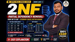 DBMS Unit 3 Lecture 8 | Second Normal Form (2NF) Explained | Partial Dependency