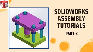 SOLIDWORKS Assembly Tutorials Part-3 | Press Tool Assembly with Part Design & Motion Study, Exploded