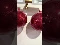 Raz 4" or 5" Red Glitter Ball Glass Christmas Ornament