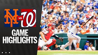 Mets Vs. Nationals Game Highlights 82125 Mlb Highlights