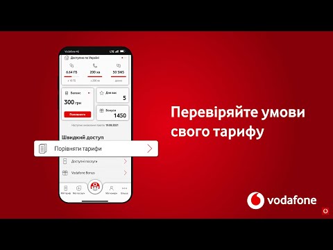 Порівняння тарифів у My Vodafone