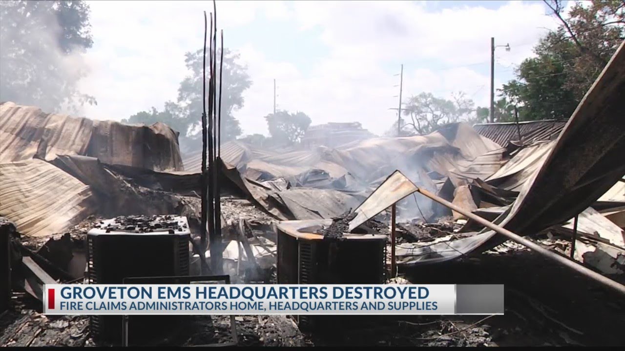 Fire destroys EMS administrators home/headquarters in Groveton YouTube