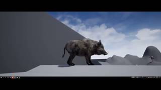 TEST 13 UE4 IKINEMA Plugin Test on Animal, Boar get Wild ! :D