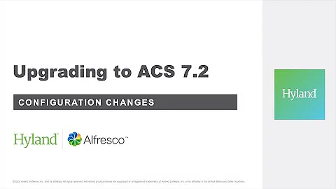 Upgrading to Alfresco 7.2