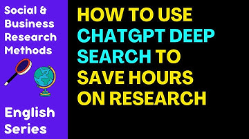 How to Use ChatGPT Deep Search to Save HOURS on Research || Chatgpt for literature review | English