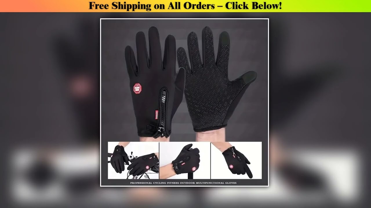 Winter Warm Cycling Gloves Bicycle Warm Touchscreen Full Finger Glove Waterproof Outdoor Bike