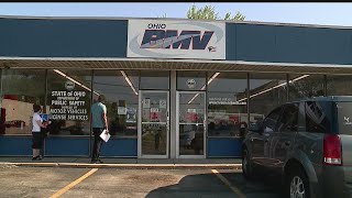 Drivers line up at local BMVs on first day open in months