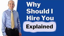 "Why should I hire you?" - Best Interview Questions and Answers