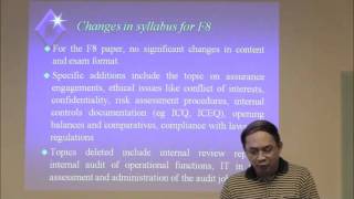 FTMS - ACCA Seminar for Auditing Papers (F8 and P7) by Mr Fung Chee Kong, CPA [Part 1]