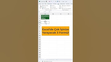 Excel’de Çok İşinize Yarayacak 3 Formül #excel #exceldersleri #excelformülleri #exceltips
