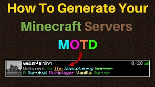 How To Generate, Format And, Add Color To Your Minecraft Servers Message Of The Day (MOTD) screenshot 5