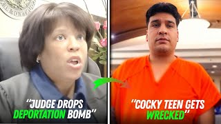 “Cocky Teen SMIRKS… Until Judge DEPORTS Him on the Spot 😱 (Instant Karma)”