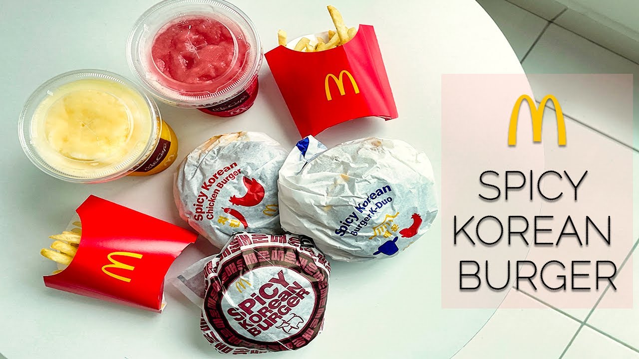 【4k】Spicy Korean Burger in McDonald's Malaysia - YouTube