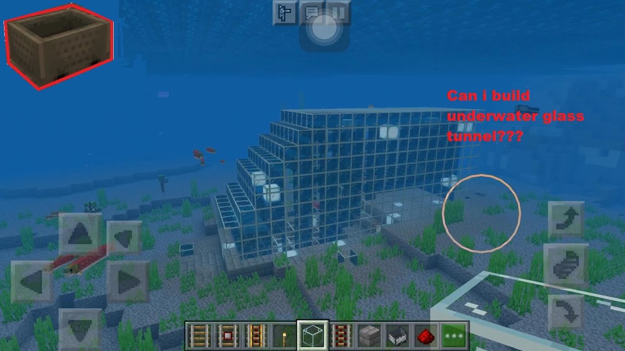 Can i build underwater glass tunnel ???? Minecraft YouTube
