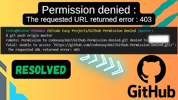 [RESOLVED] Github permission denied. The requested URL returned error 403