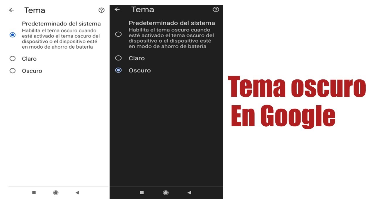 Activar modo oscuro en Google | ¿Cómo se activa el modo oscuro en ...