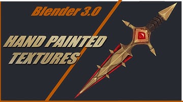 Blender 3.0 how to do hand painted textures || weapon modeling and texturing Dagger ||