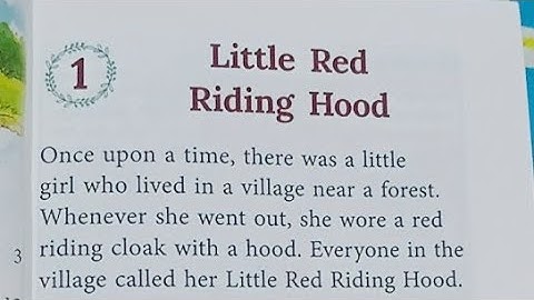 Class 3 English Literature chapter 1 Little Red Riding Hood #littleredridinghood #englishliterature