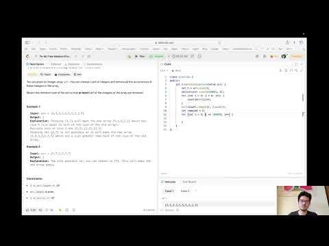 LeetCode | Solved in 2:56 mins | EP1 | 1338  Reduce Array Size to The Half