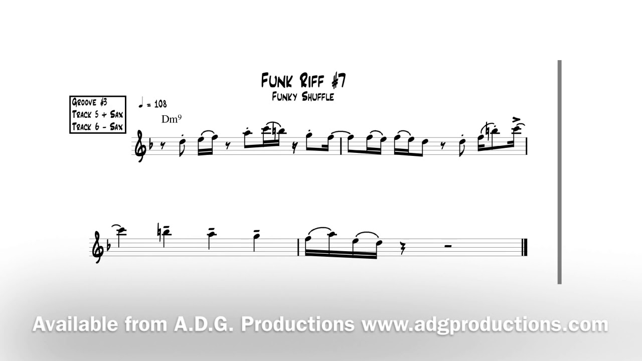 From The Book Ultimate Funk Grooves For Saxophone By Ben Tompsett - YouTube