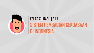 MATERI PPKN KELAS X BAB 1 - SISTEM PEMBAGIAN KEKUASAAN DI INDONESIA