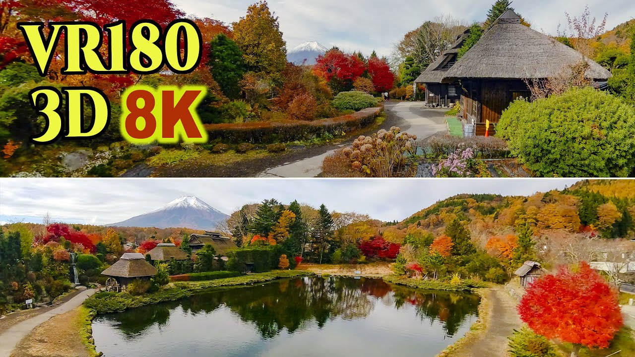 8K 3D VR180 ] 紅葉と富士山(2025-3)：忍野八海 - YouTube