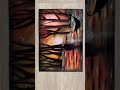 Sunset - forest abstract painting in chalk soft pastel / peaceful art demonstration