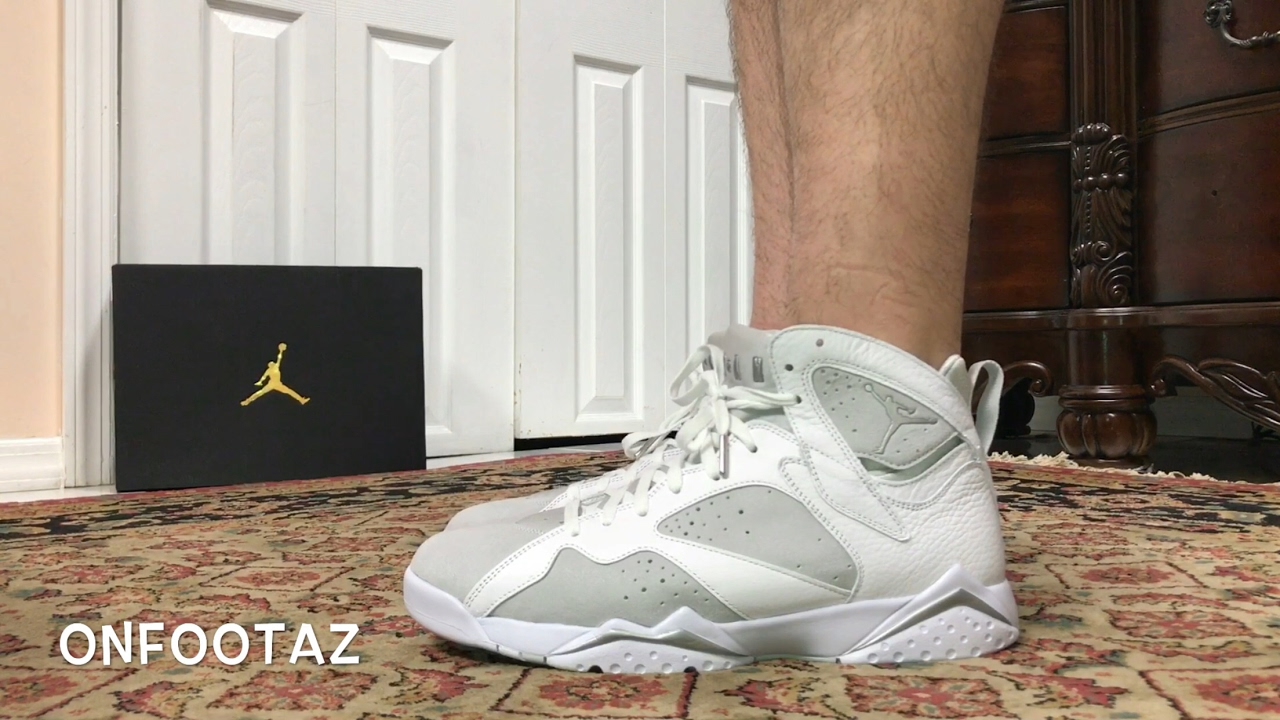 jordan 7 pure money on feet