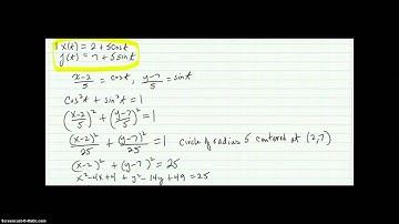 Equation of parameterized path in terms of x and y