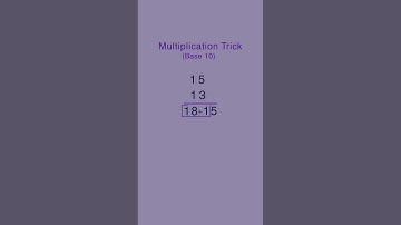 Multiplication (base 10 ) 15 x  13 #maths #shorts #multiplication
