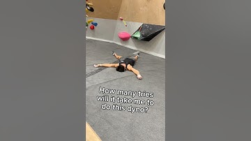 How many tries to stick this INSANE dyno? #climbing #fail #bouldering