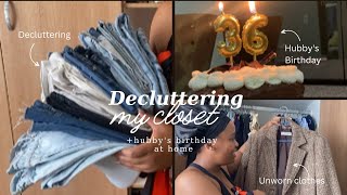 Decluttering & Organizing my entire closet section (2024), Hubby's Birthday at Home, SA YouTuber