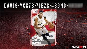 NBA 2K20 COVER ATHLETE Anthony Davis LOCKERCODE (NBA 2K19 MyTeam)