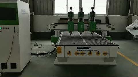 GoodCut Independent 3 Heads CNC Router with Weihong/DSP/Mach3 System Fuling Inverter for Wood/Metal