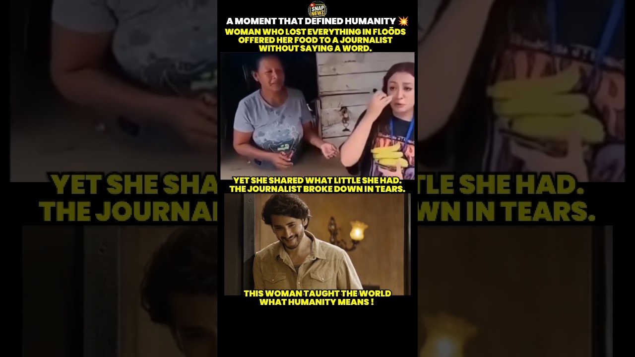 Woman shares food with journalist💥