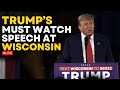 Trump LIVE | Donald Trump&#39;s Bid To Win Back Wisconsin | Trump On Economy, Immigration At Waukesha