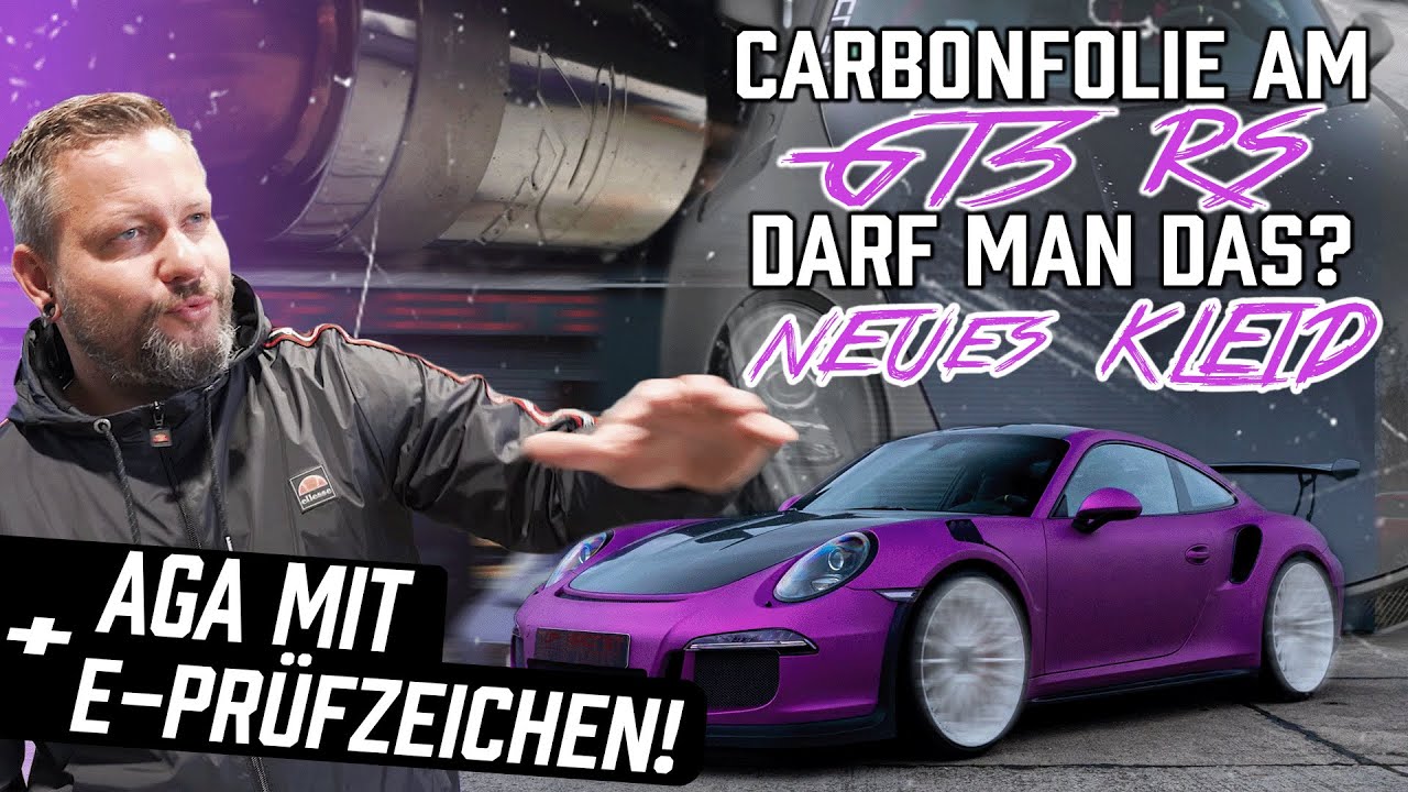 Carbonfolie am Porsche GT3RS kleben? Neues Kleid & AGA mit E-Prüfzeichen! ✖ Top Secret Tuning
