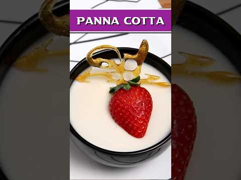 Valentine's Dessert - Panna Cotta with Strawberry Sauce #dessertrecipe #pannacotta #valentinesday