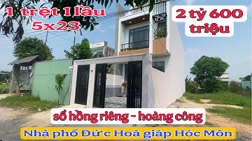 Nhượng lại căn nhà phố mới xây sổ hồng riêng hoàng công / 115m2 Đức Hoà Long An .