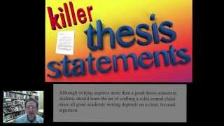 Killer Thesis Statements HD