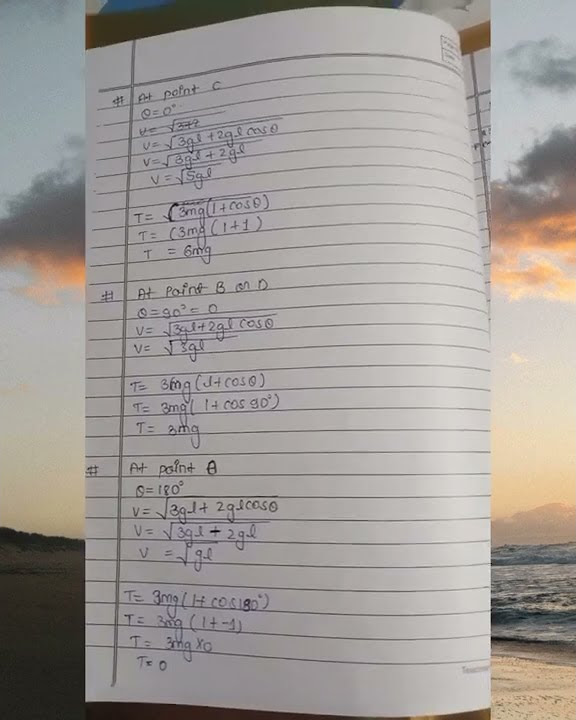 Important derivations of physics class 11 icse board of uniform
