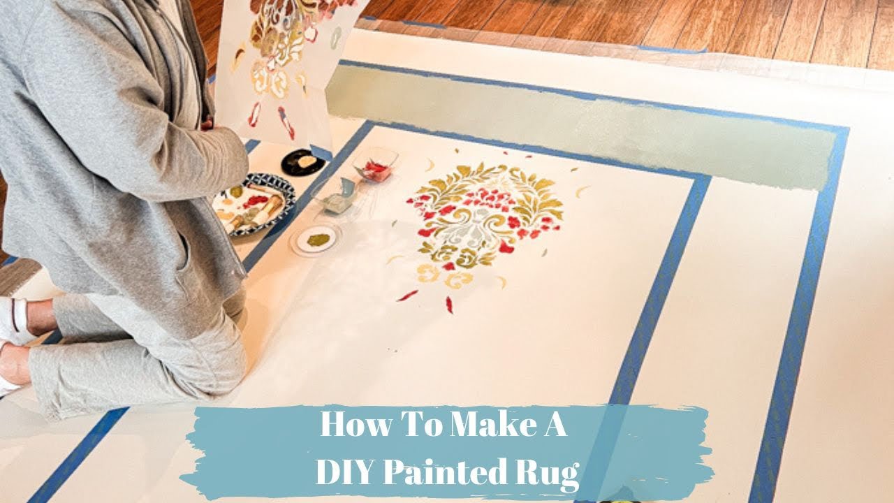 Painting a Bamboo Rug - Pretty Handy Girl