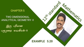 TN CLASS 12 - MATHS - EXAMPLE 5.20- CHAPTER 5  TWO DIMENSIONAL ANALYTICAL GEOMETRY -II