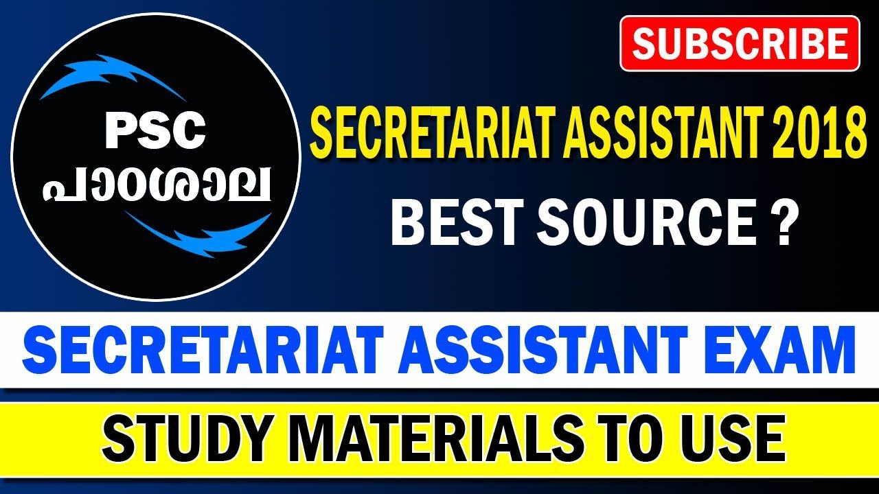 SECRETARIAT ASSISTANT 2018 | BOOKS TO STUDY | PSC PADASHALA