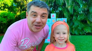 Nastya And Dad Learn The Alphabet. Collection For Children