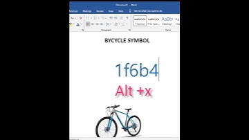 🚴 Bicycle symbol MS Word Shortcut keys #symbols #computertips