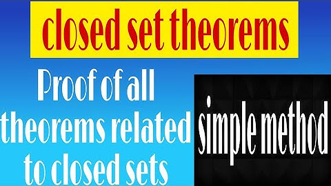 Theorms of closed sets in topological spaces/ Amir maths tutorial / amir maths tutorial