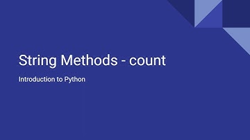 Introduction to Python - String Methods - Count