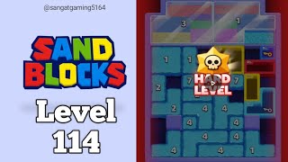 Sand blocks: Drop puzzle Level 114 walkthrough solution